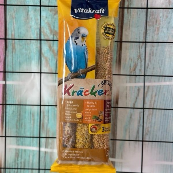 Vitakraft budgie kracker honey/egg/ fruit 3 sticks in a pack